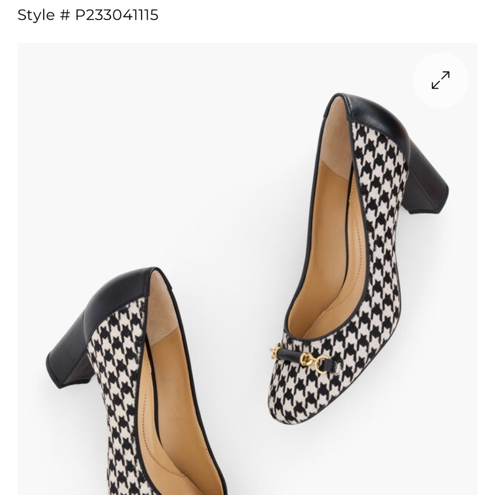 Talbots Black and White Houndstooth Women's Shoes (NIB) (Size 9.5)